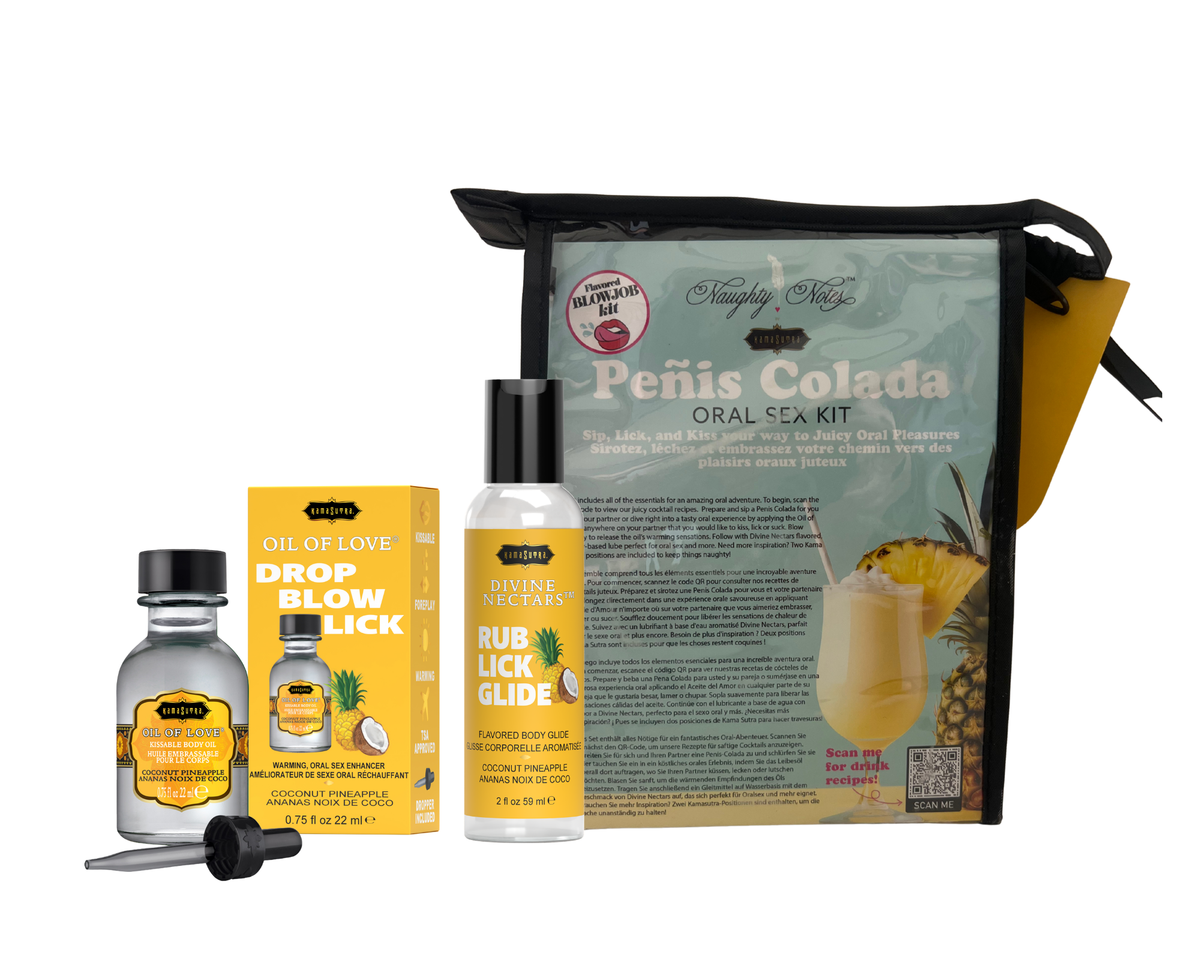 Kama Sutra Penis Colada Oral Sex Kit with Flavored Lubes > Novelties > Candy & Edible Items