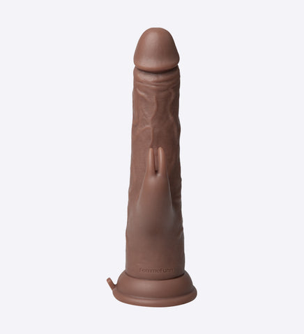 Femme Funn Thruster Rabbit Vibrator in Realistic Brown Silicone Brown Dongs Realistic