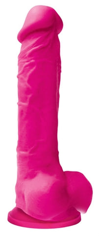 Colours Pleasures (Pink) – Realistic 8 Inch Silicone Dildo Pink Dildos & Dongs