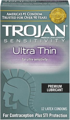 Trojan Sensitivity Ultra Thin Lubricated Condoms - 12 Pack > Essentials > Condoms Main image