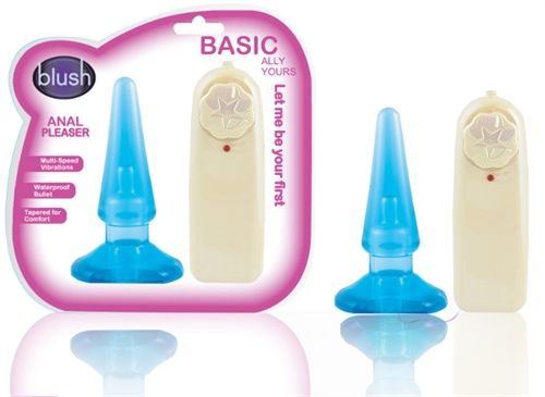 Blush Anal Pleaser Blue Beginner Friendly Anal Plug Toy Blue Butt Plugs