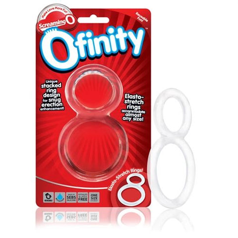 Ofinity Blue Double Erection Cock Ring for Enhanced Stamina Clear COCK RINGS