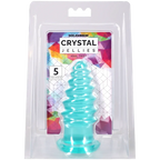Doc Johnson Crystal Jellies Anal Twist – 5 Inch Phthalate-Free Anal Toy Teal > Anal Range > Butt Plugs