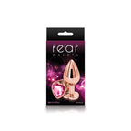 Rear Assets Rose Gold Heart Medium – Metal Butt Plug with Pink Gem Base Pink Medium > Anal Range > Jewel Butt Plugs