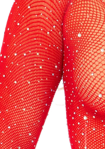 Rhinestone Snap Crotch Nude Bodysuit One Size Adult Intimacy Bodystocking