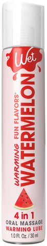 Wet Watermelon Warming Lubricant 4 In 1 Personal Glide 1 Oz Default Title Oral Gels & Sprays
