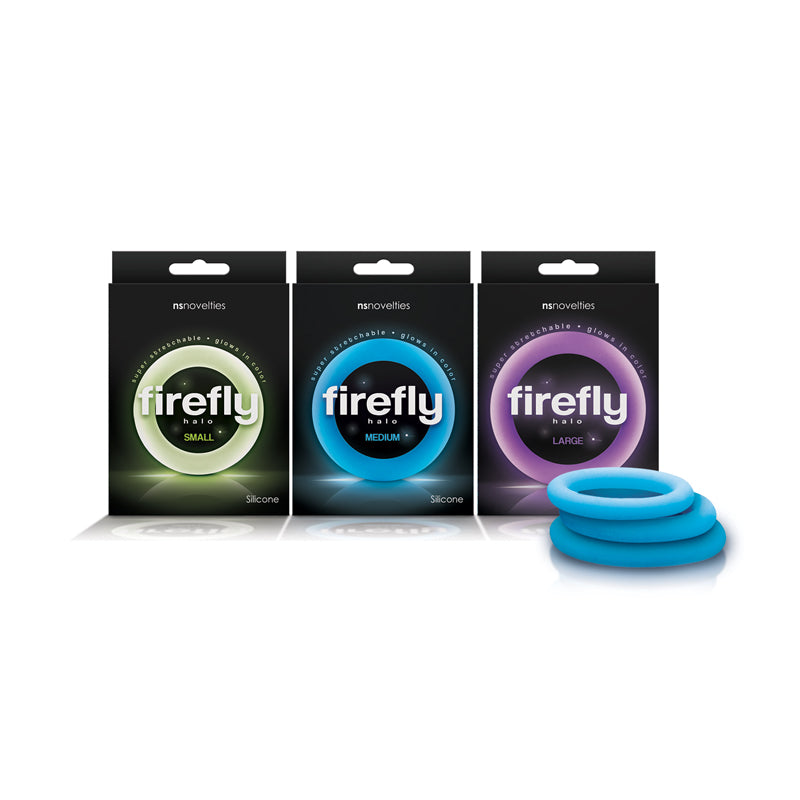 Firefly Halo - Glow In Dark 60 mm Cock Ring - Blue COCK RINGS