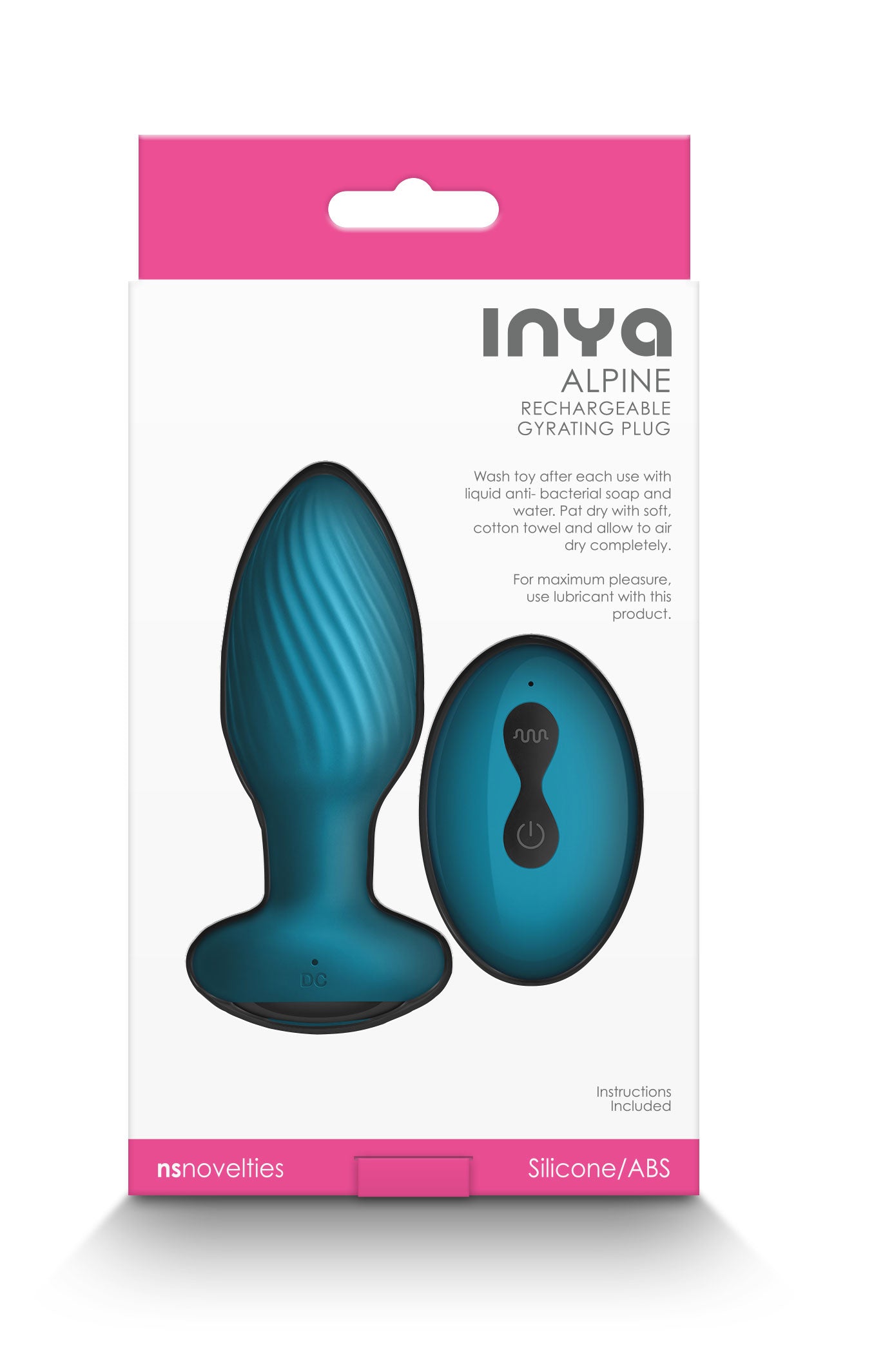 Inya Alpine Remote Controlled Silicone Vibrating Butt Plug Blue > Anal Range > Vibrating Butt Plugs