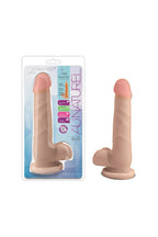 Blush Novelties - Au Naturel -  Sam 7 Posable Dual Density Dildo with Balls - Beige - Stag Shop