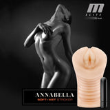 Blush Novelties MASTURBATORS Flesh M Elite Soft and Wet - Annabella -  Vibrating Vagina Stroker 819835027492