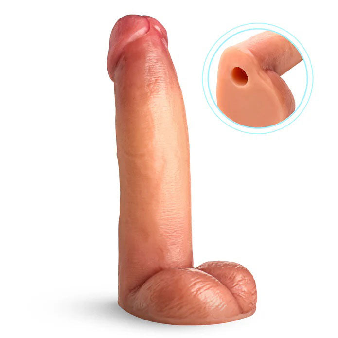 Cock Lock Dildo with Balls (Light Pink) – 8 Inch Realistic Dildo Secondary image