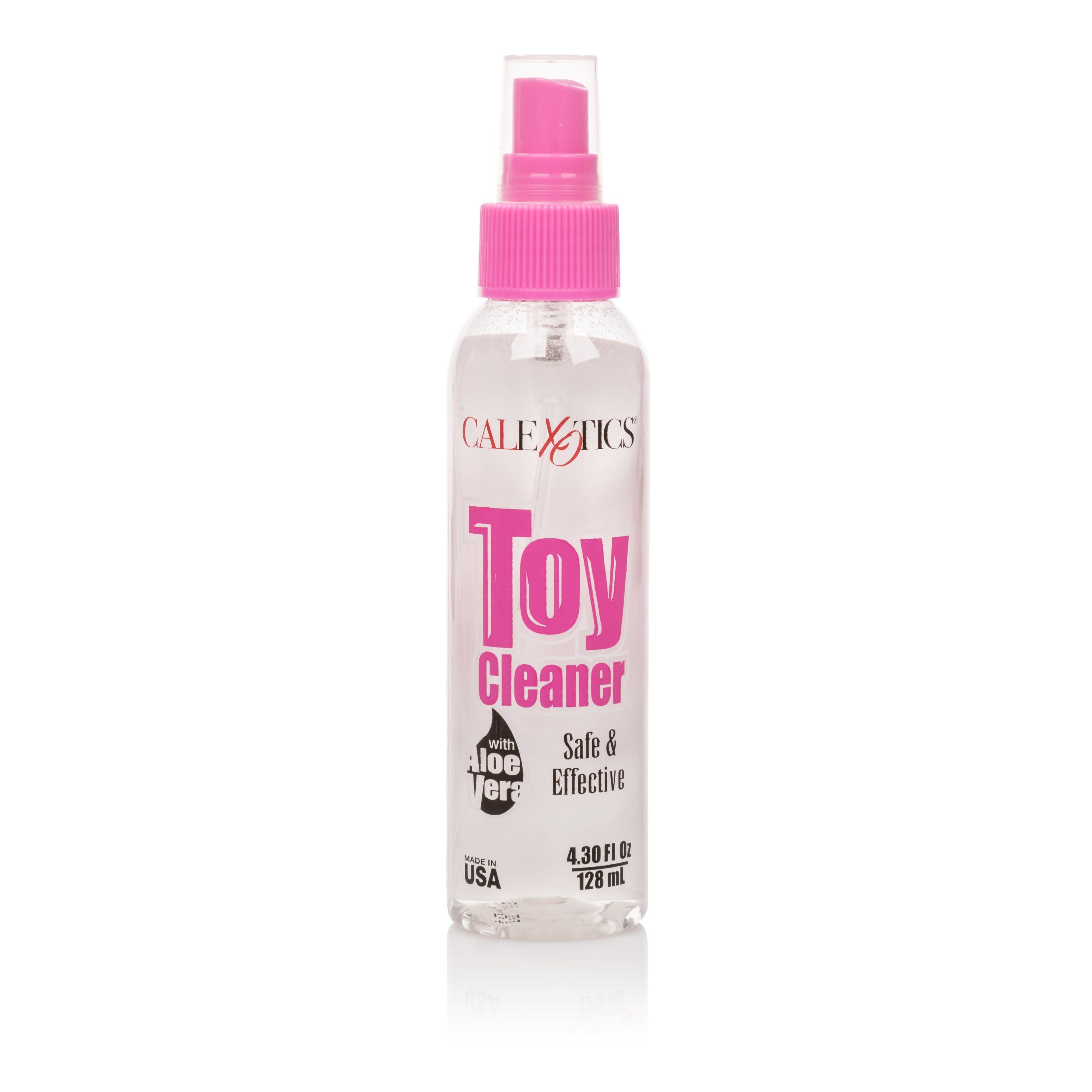 Anti-Bacterial Toy Cleaner with Aloe Vera 4.3 oz Clear Bottle with Pink Spray Nozzle Toy Cleaners