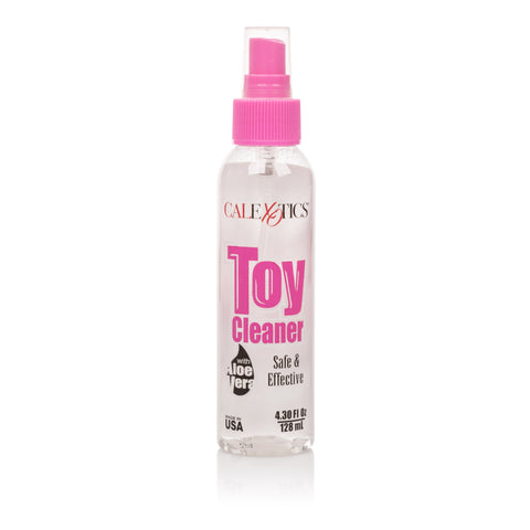 Anti-Bacterial Toy Cleaner with Aloe Vera 4.3 oz Clear Bottle with Pink Spray Nozzle Toy Cleaners