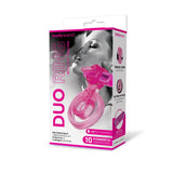 Bodywand COCK RINGS Pink Bodywand Rechargeable Duo Ring with Clit Tickler 848416013340