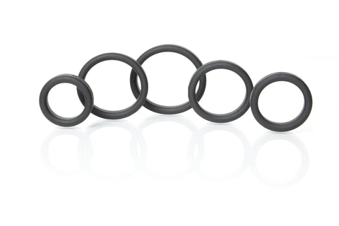 Boneyard Silicone Ring Five Piece Kit Black Cockrings