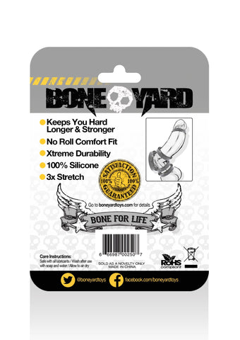Boneyard Silicone Ring 50mm Black Adult Toy for Comfort and Durability Cockrings