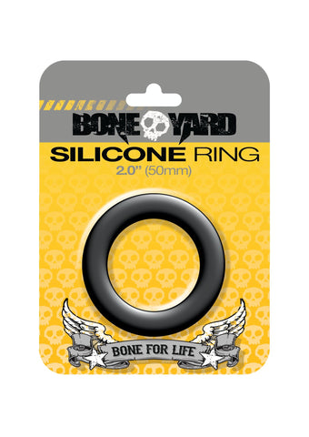 Boneyard Silicone Ring 50mm Black Adult Toy for Comfort and Durability Cockrings