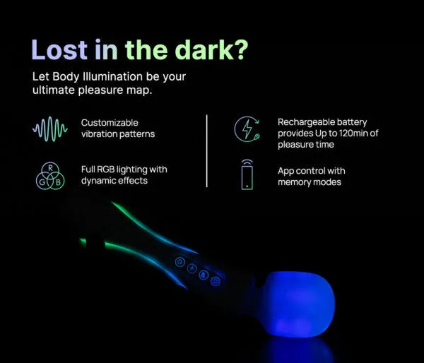 Paradise Illumination The Wand – RGB Illuminated Wand Vibrator > Sex Toys > Massage Wands