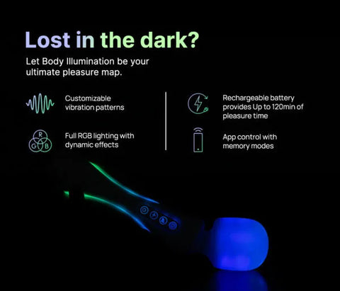 Paradise Illumination The Wand – RGB Illuminated Wand Vibrator > Sex Toys > Massage Wands