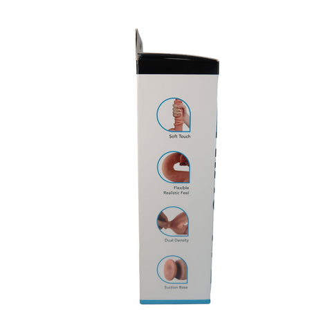 Get Lucky 9 Inch Bendable Real Skin Dildo in Dark Brown Dongs Realistic