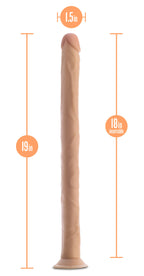 Dr Skin 19 Inch Realistic Beige Dildo with Suction Base > Dildos > Oversized Toys
