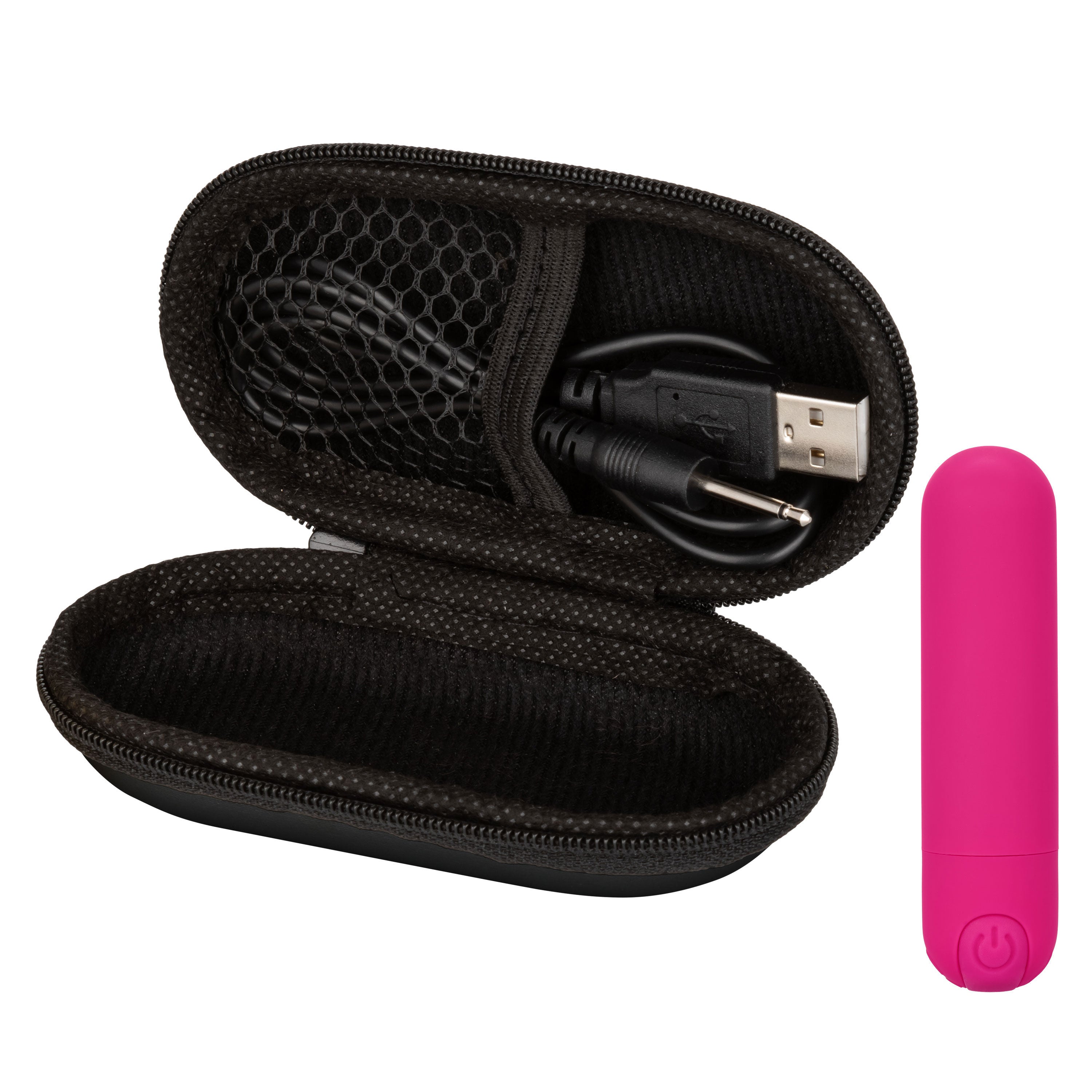 Rechargeable Hideaway Bullet Vibrator in Blue for Travel Fun Pink BULLETS