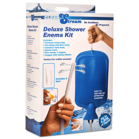 Deluxe Shower Enema Bag and Nozzle Kit for Comfortable Cleansing Experience Douches