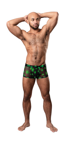 Hazy Dayz Large Men's Boxer Shorts Pouch Short Pot Leaf Design Mens Trunks