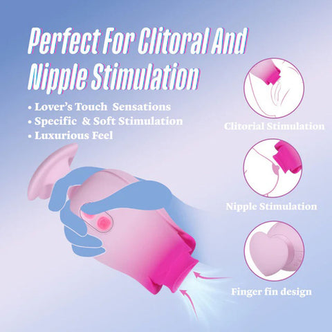 Aria Tulip Trance Wireless Clitoral and Nipple Massager Pink Suction Stimulator