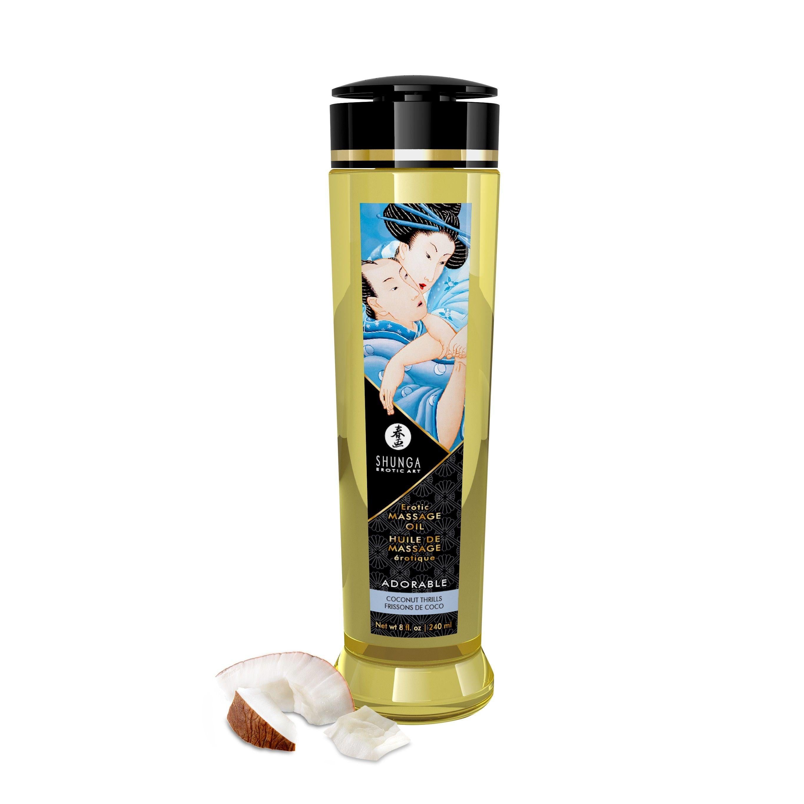 Shunga Desire Vanilla Massage Oil 8 Fl Oz Natural Massage Oil Massage Oil