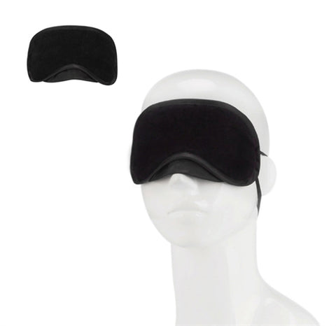 Peek-a-Boo Love Mask Black Velvet Soft Sensation Adult Toy Black Masks