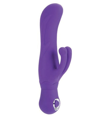 Posh Blue Silicone Thumper Dual Massager with 3 Speeds VIBRATORS-RABBIT