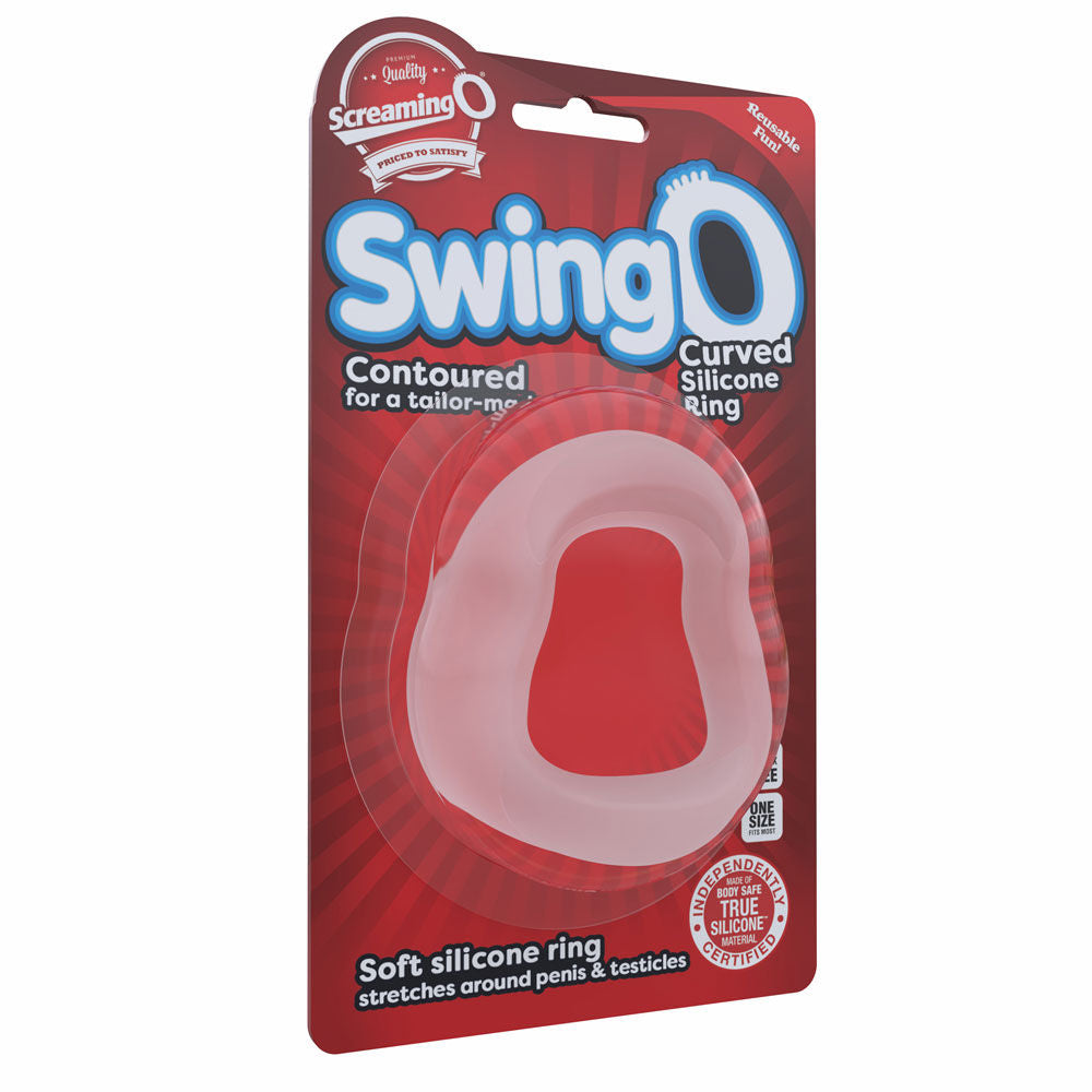 Screaming O Swingo Curve (Clear) – Stretchy True Silicone Cock Ring > Cock Ring > Single