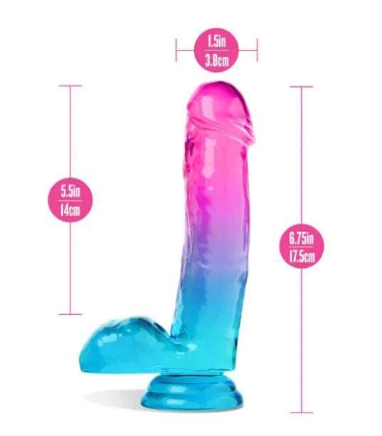 B Yours Candy Colored 6.75 Inch Dildo – Playful Lifelike Dildo > Dildos > Realistic Dildos