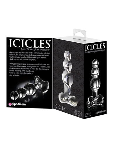 Icicles Clear Glass Anal Plug with Tapered Tip – Smooth Glass Anal Toy > Glass > Toys