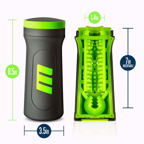 M for Men M2 Male Masturbator Cup Black with Adjustable Grip Strokers - Manual
