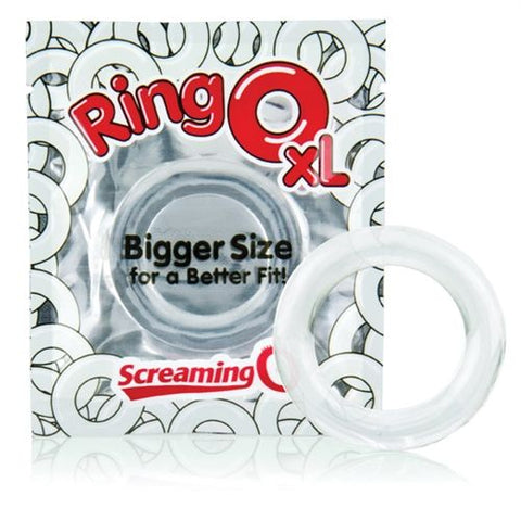 Screaming O Ringo XL Clear Stretchy Erection Ring for Men Clear COCK RINGS