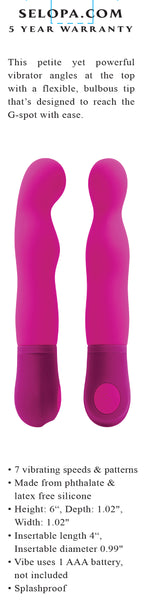 G Wow Pink – Flexible 7-Speed G-Spot Vibrator > Sex Toys For Ladies > G-Spot Vibrators