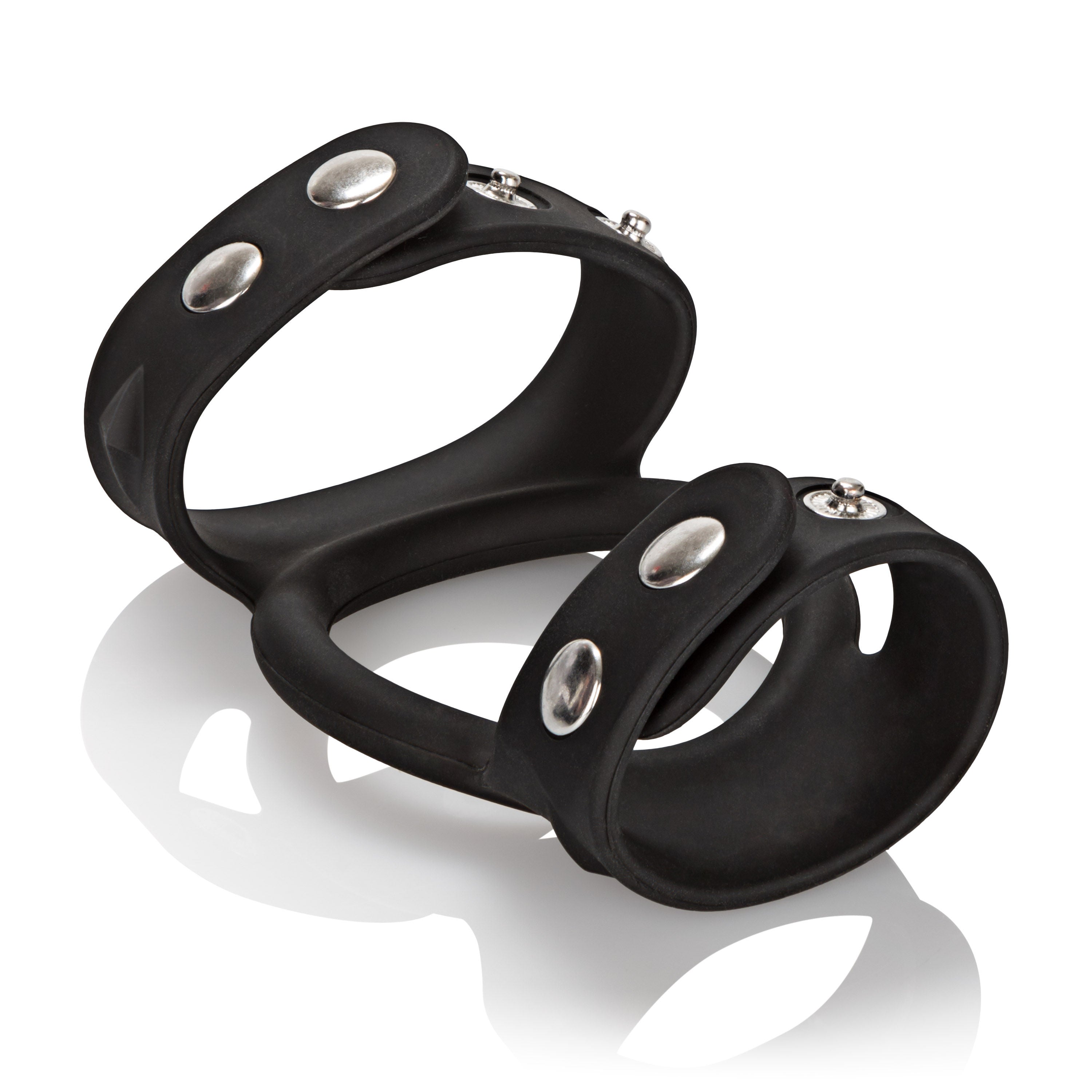Adjustable Silicone Tri-Snap Cock Cage with Triple Strap Design Cages