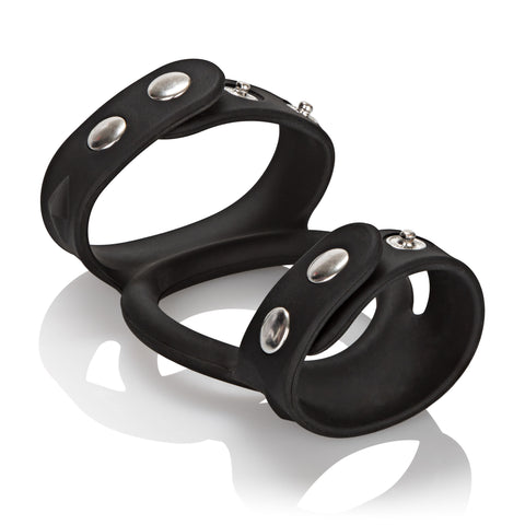 Adjustable Silicone Tri-Snap Cock Cage with Triple Strap Design Cages