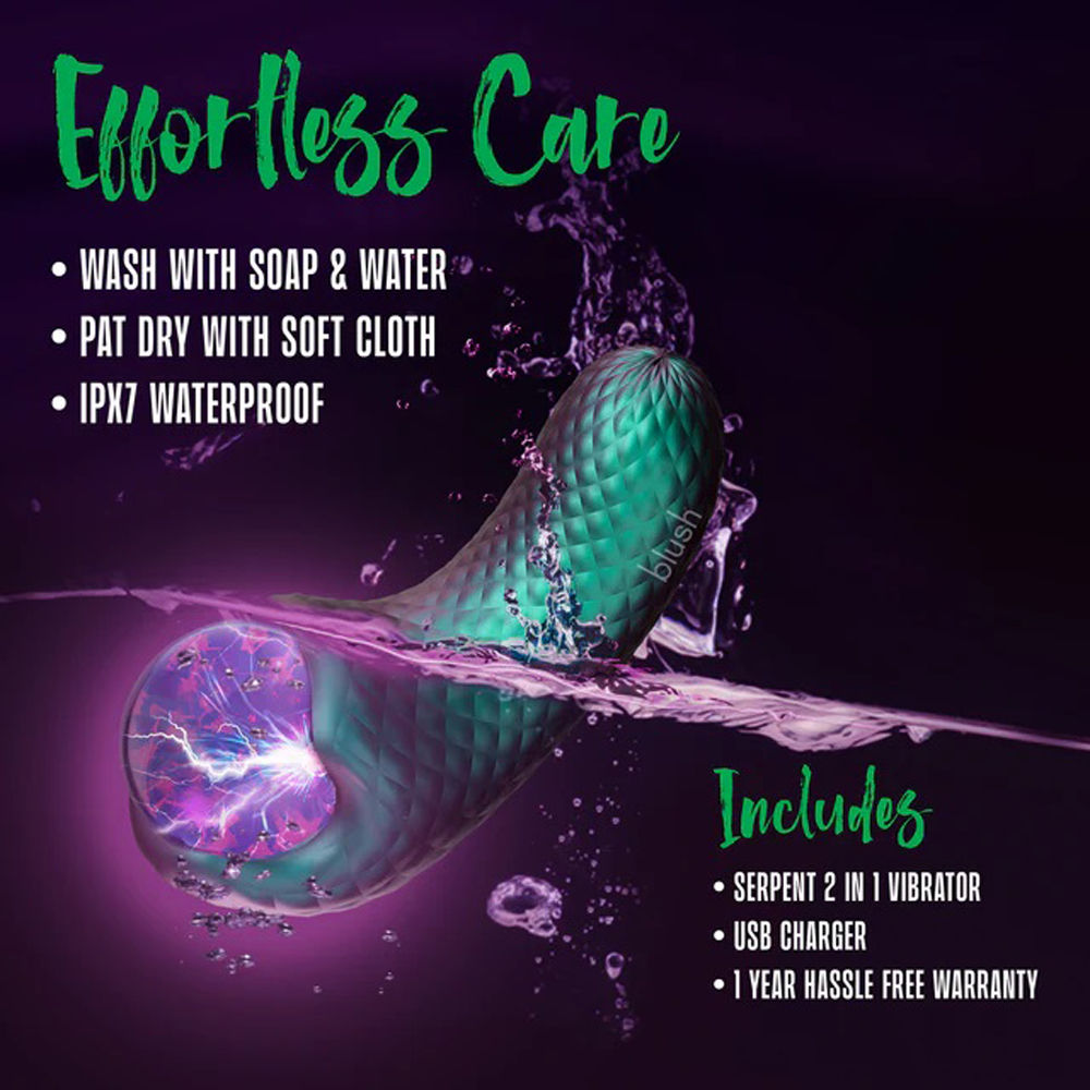 Temptasia Enchanted Serpent Dark Millenia Pulse Vibrator Clit Stimulators