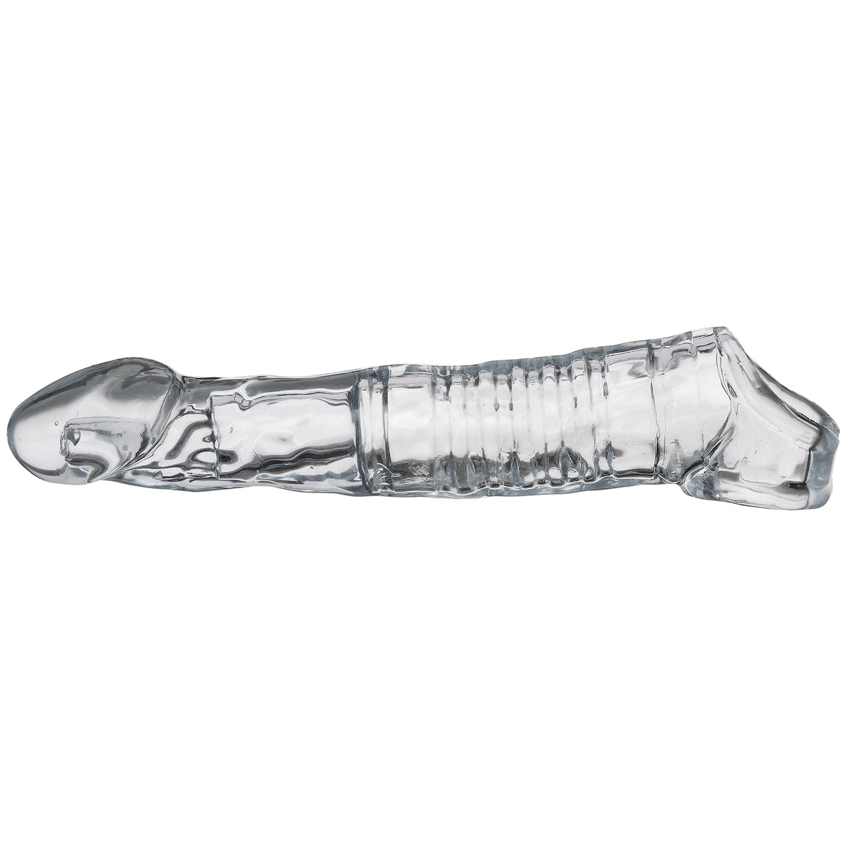 Cloud 9 Novelties Extend XL Clear Penis Sleeve 7.25 Inch with Balls Strap Sleeve > Sex Toys For Men > Penis Sleeves