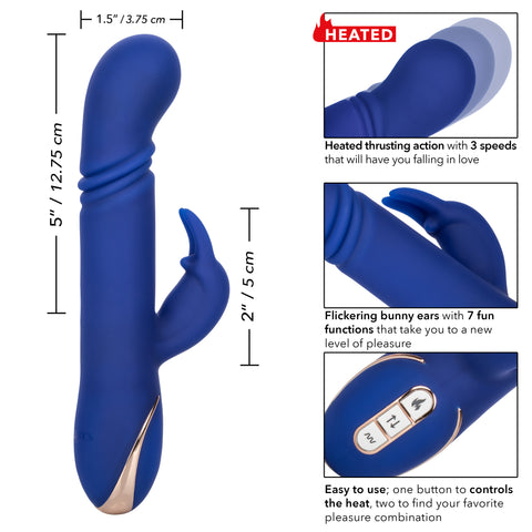 Jack Rabbit Heated Silicone Thrusting G-Spot Rabbit Vibrator VIBRATORS-RABBIT