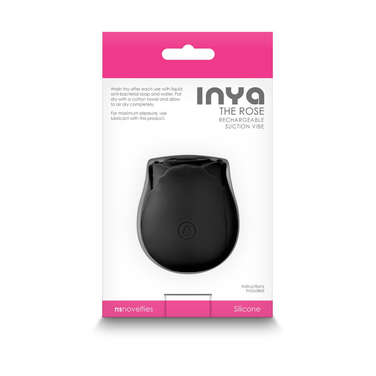 Inya The Rose (Black) – Rechargeable Waterproof Suction Vibrator > Sex Toys For Ladies > Rose Stimulators