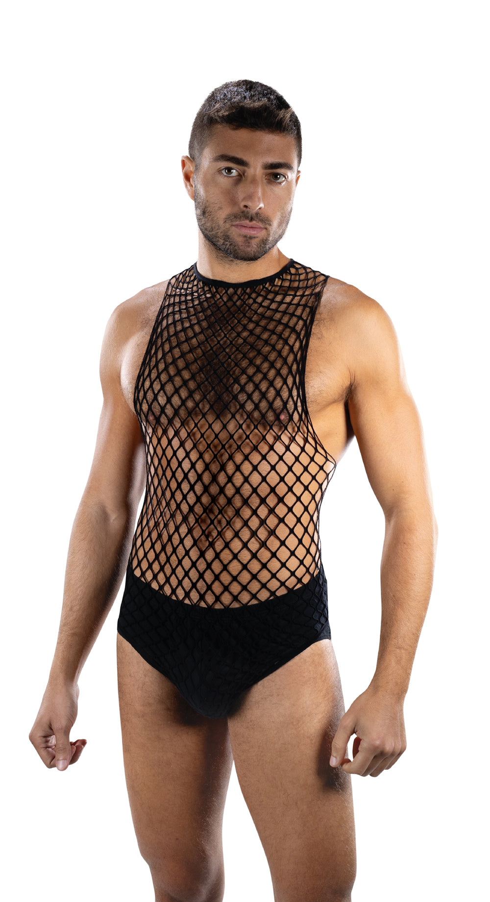 Envy Full Effect Fishnet 2 Piece Set (Black) – Lingerie Set > Clothes > Mens Apparel