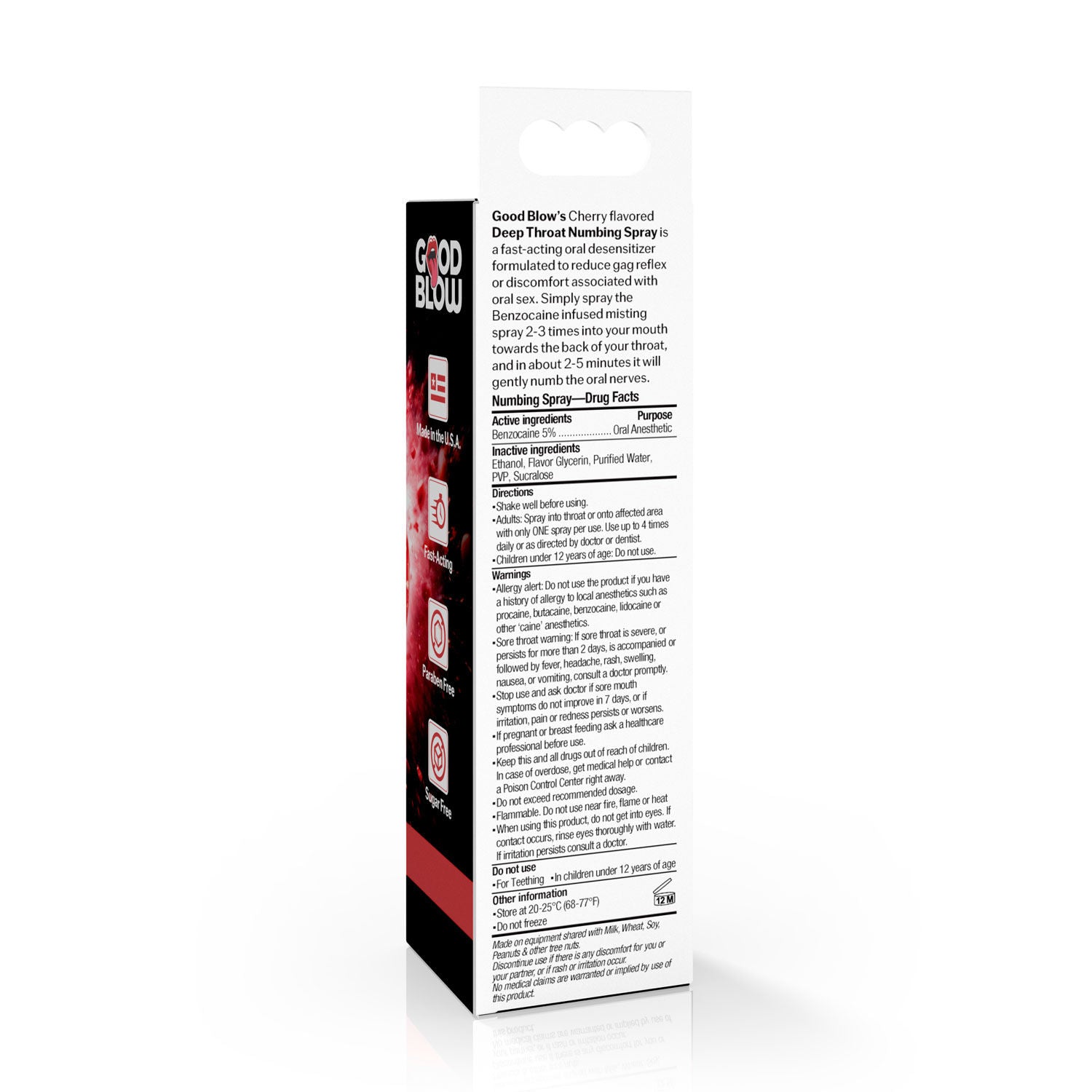 Deep Throat Cherry Spray 1oz Desensitizing Oral Spray Oral Gels & Sprays