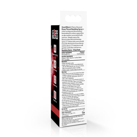 Deep Throat Cherry Spray 1oz Desensitizing Oral Spray Oral Gels & Sprays