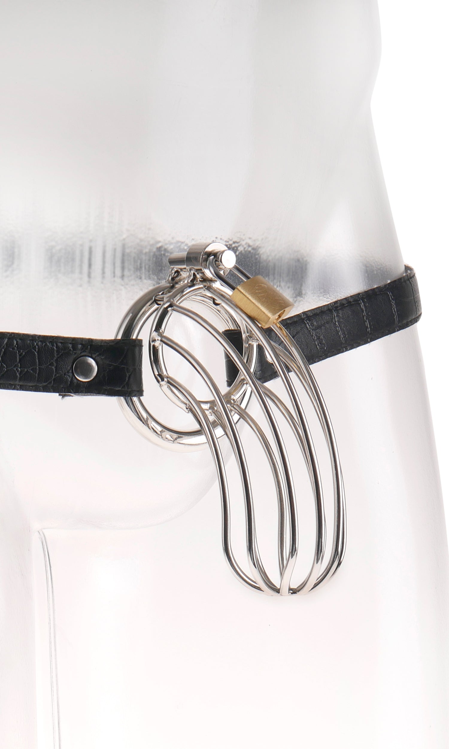 Fetish Fantasy Extreme Prisoner Steel Cock Cage Chastity Device Vibrators