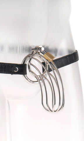 Fetish Fantasy Extreme Prisoner Steel Cock Cage Chastity Device Vibrators