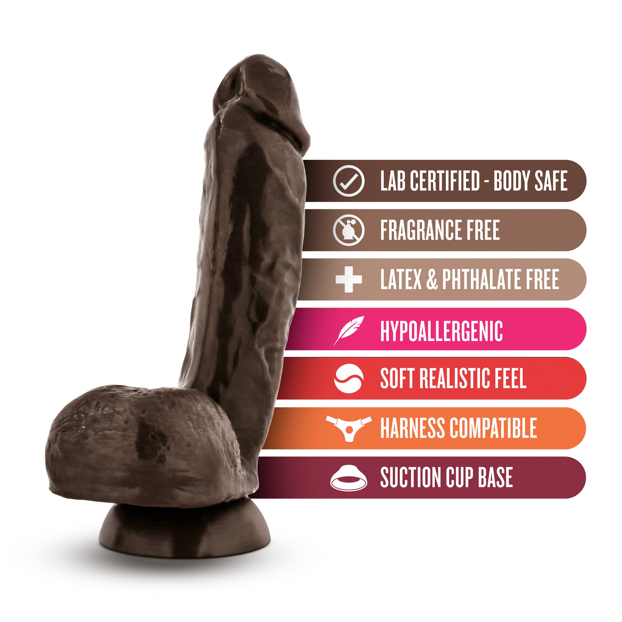 Blush X5 Hard On Realistic Dildo with Suction Cup 8.5 Inch Dongs Realistic